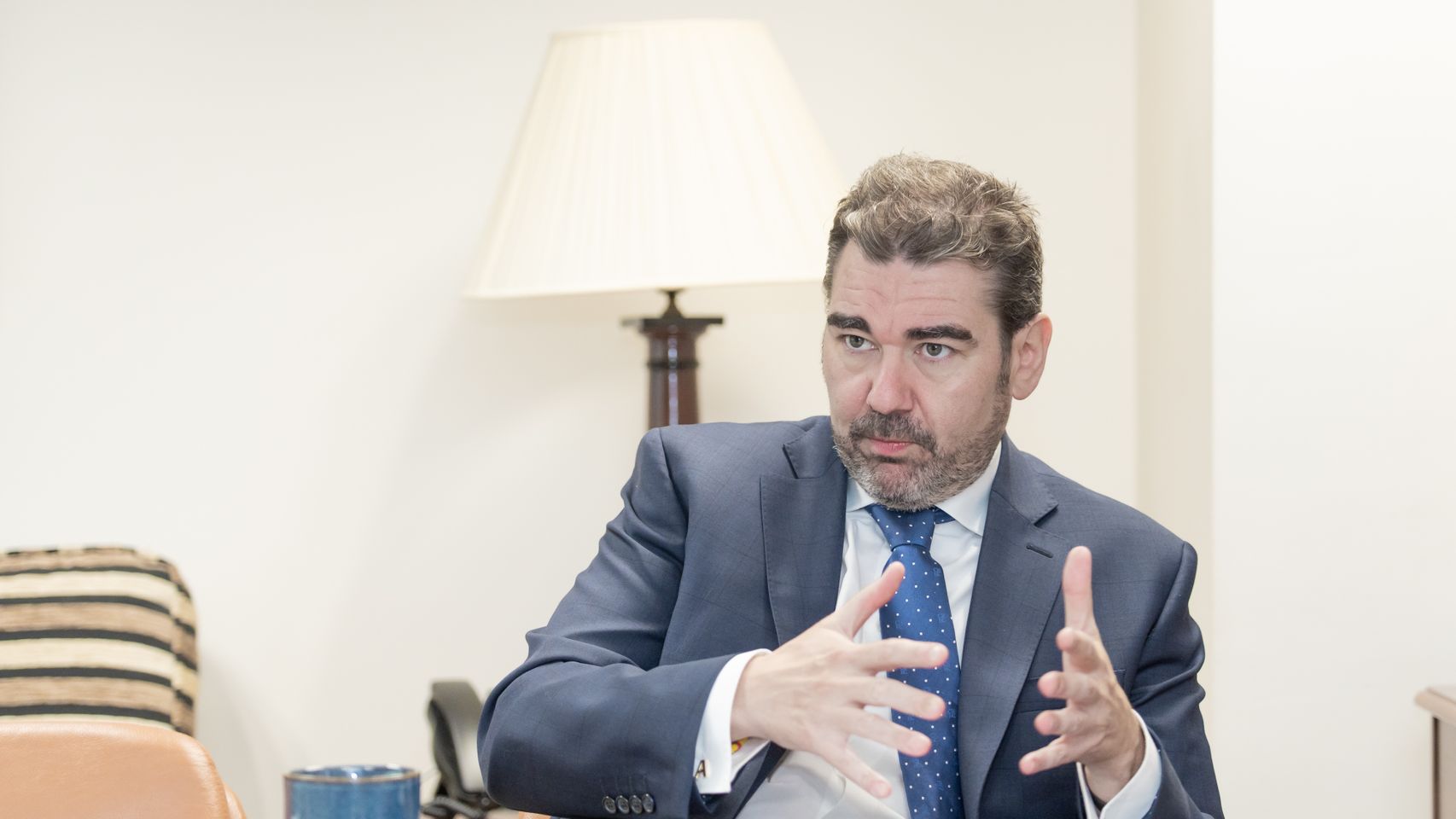 Alejandro Abarca, durante la entrevista.