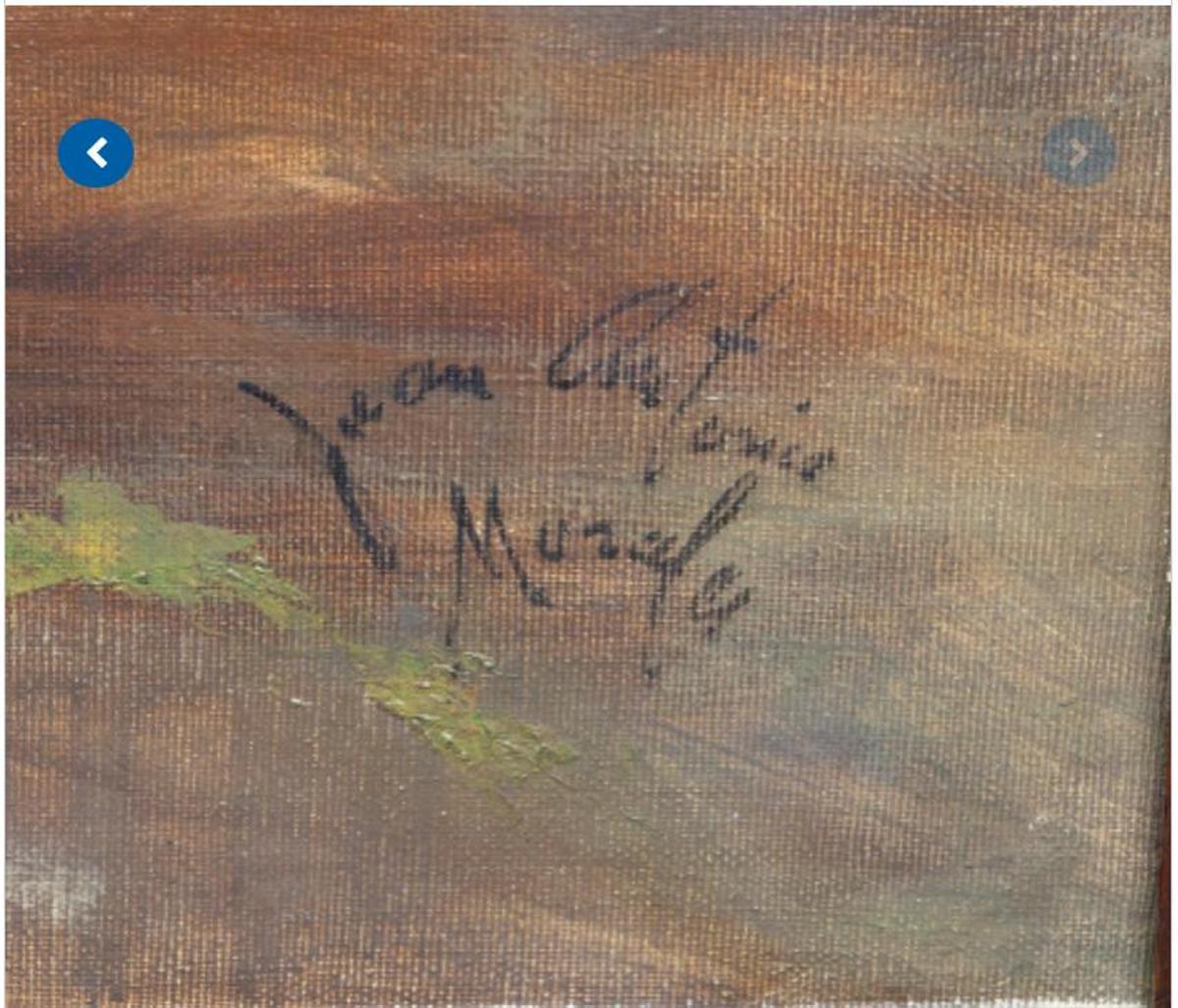 El óleo está firmado por Juan Antonio Morales