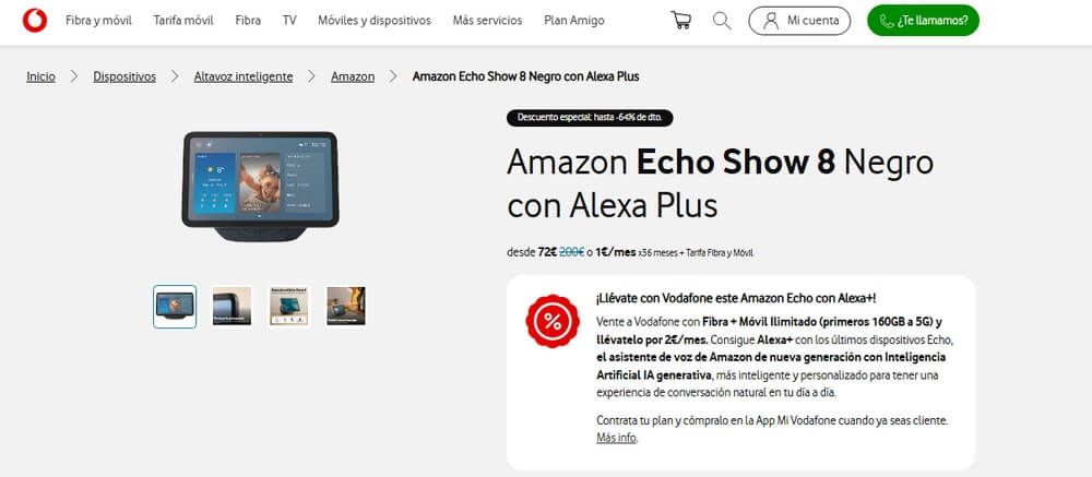 Alexa+ y Vodafone