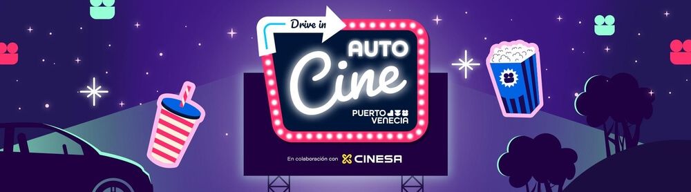 Signo de autocine del puerto de Venecia