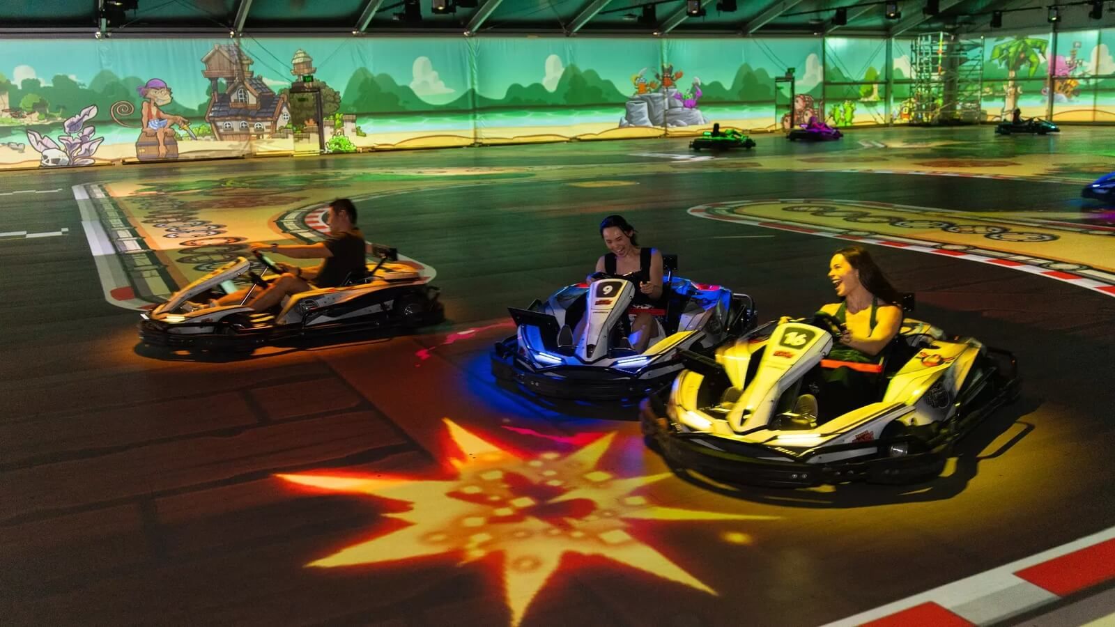 Carrera de karts de combate