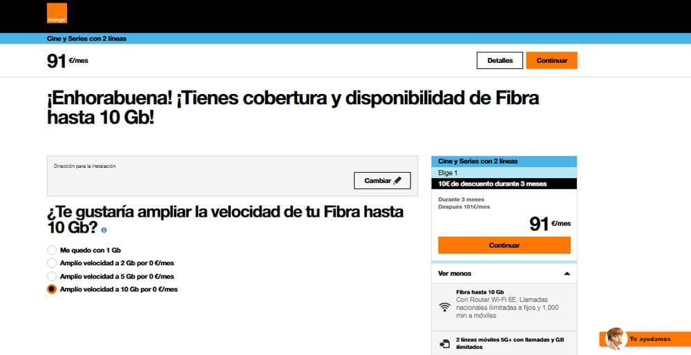 Alquila Fibra 10 Gbps en Orange