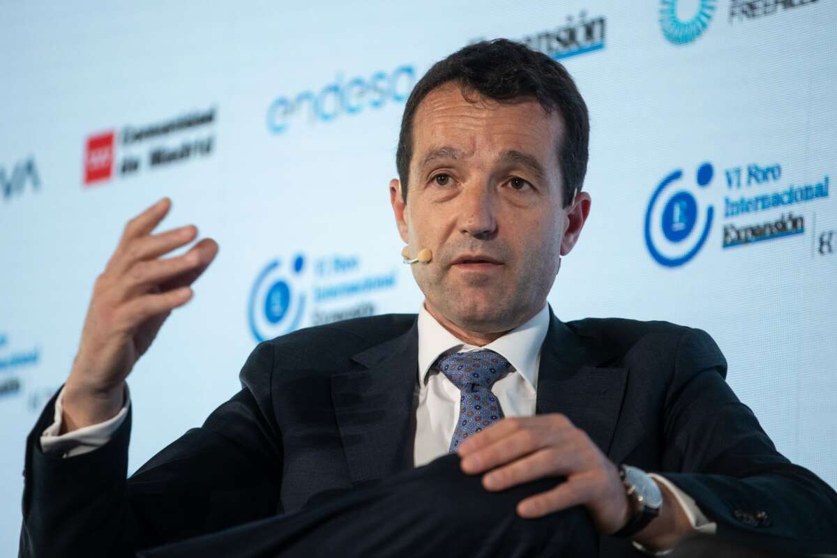 El presidente de Indra, Ángel Escribano. Foto: EuropaPrensa.