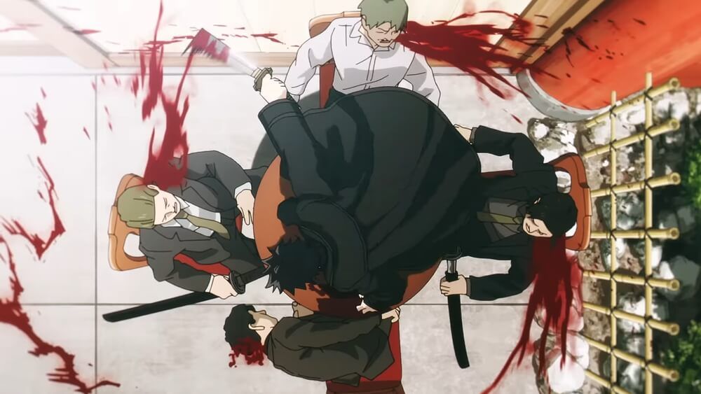 Secuencias de acción del anime Kaguromachi