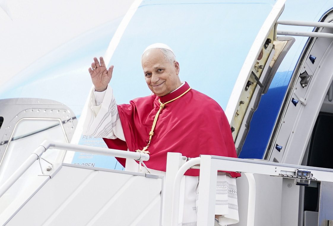 El Papa León XIV aterriza en el Aeropuerto Adolfo Suárez de Madrid. Foto: A. Pérez Meca / Europa Press