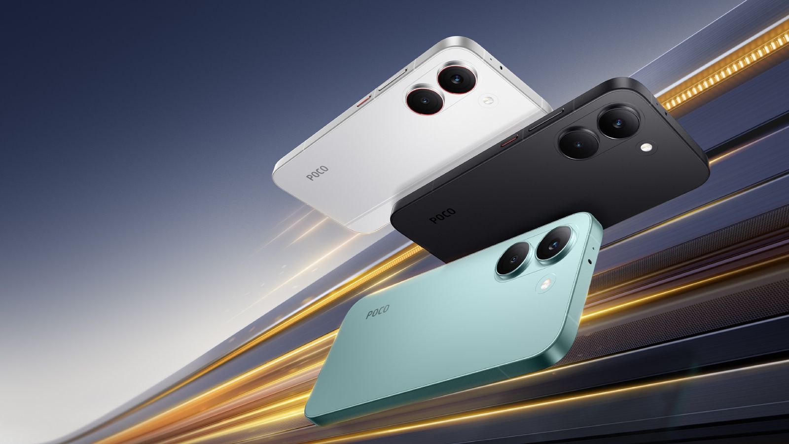 Vistas frontal y posterior del teléfono inteligente POCO X8 Pro Xiaomi