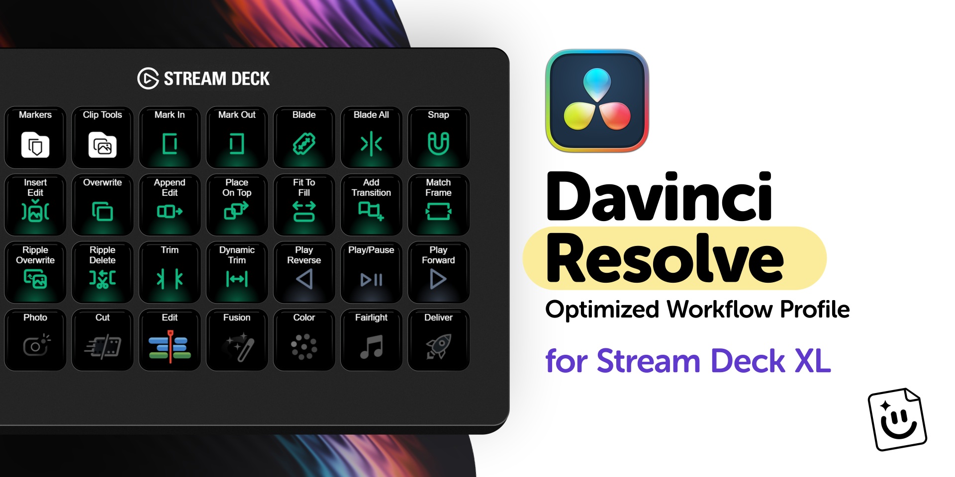 davinci resolve stream deck + XL
