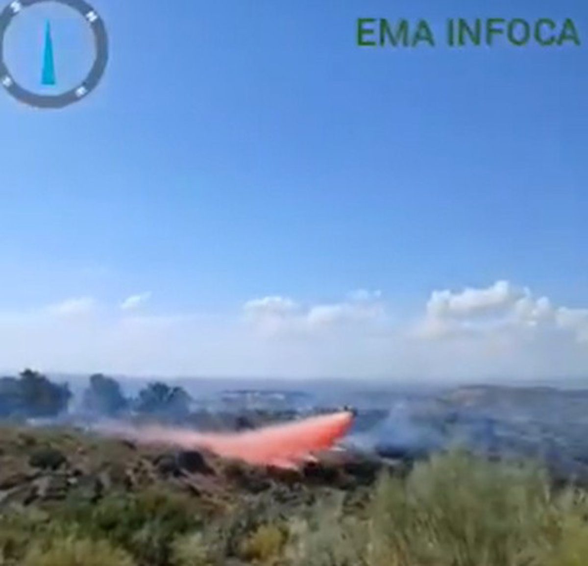 Estabilizado el incendio forestal declarado en el paraje urbanización Huerta San Roque de Linares (Jaén)