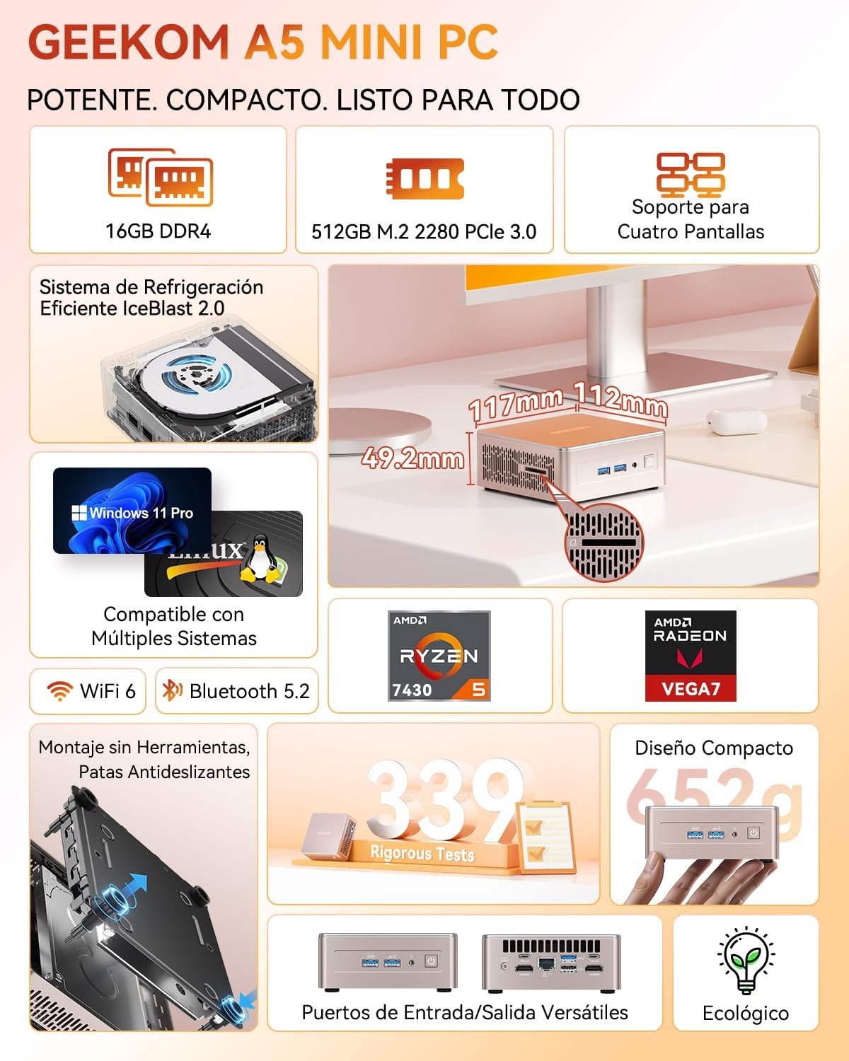 Mini computadora Geek A5