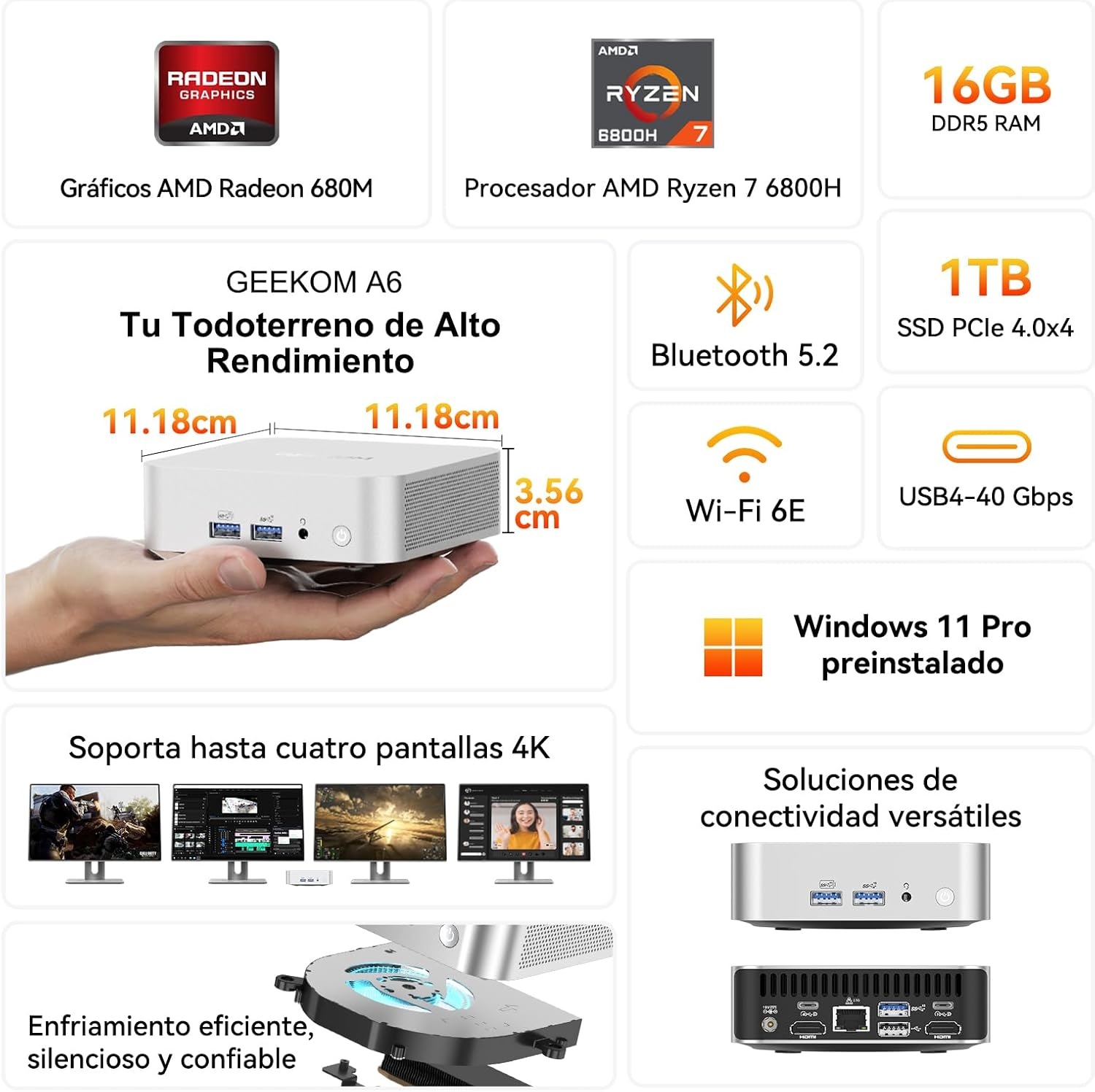 Mini computadora Geek A6