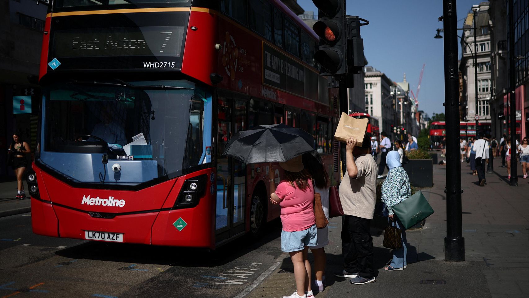 Ola de calor en el centro de Londres.