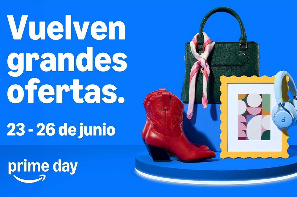 El cartel publicitario de Amazon Prime Day dice
