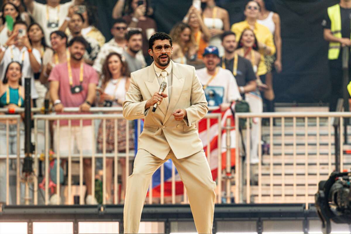 (Foto de archivo) El cantante Bad Bunny actúa durante un concierto en el Riyadh Air Metropolitano, el 30 de mayo de 2026, en Madrid (España). El artista puertorriqueño ofrecerá diez conciertos en la capital entre el 30 de mayo y el 15 de junio como parte de su gira 'DeBÍ TIRAR MÁS FOToS World Tour'. Ricardo Rubio / Europa Press 30 DE MAYO DE 2026;CONCIERTO;MÚSICA;MÚSICO;CANTANTE;PUERTO RICO;PUERTO RICANO;DTMF;GIRA;GIRA MUNDIAL 30/05/2026