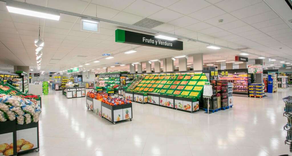 Frutas y Verduras del Nuevo Modelo de Tienda Eficiente de Mercadona en Peligros, Granada. Foto de : Mercadona.