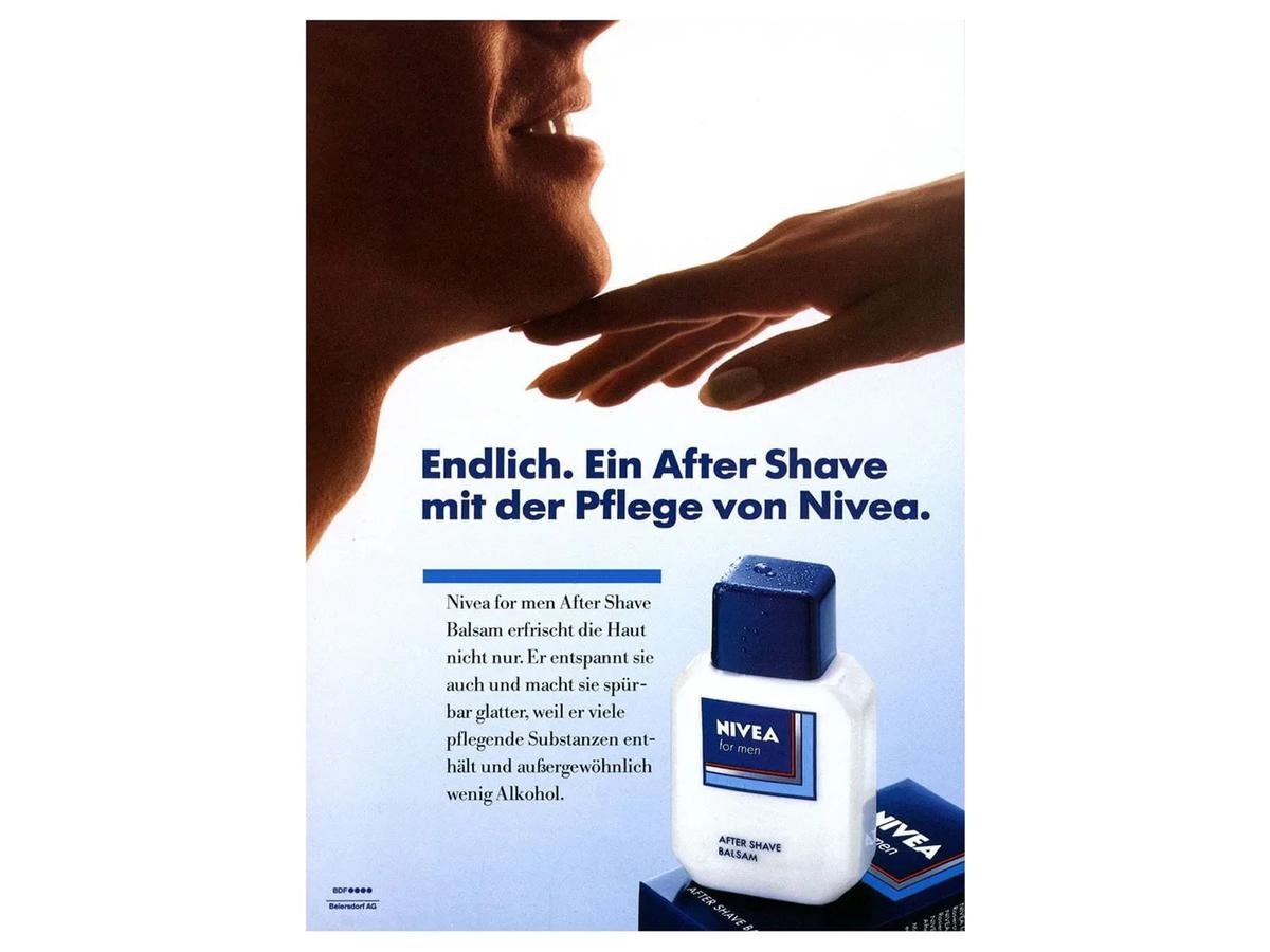 Anuncio de After Shave para hombres de Nivea de 1986.