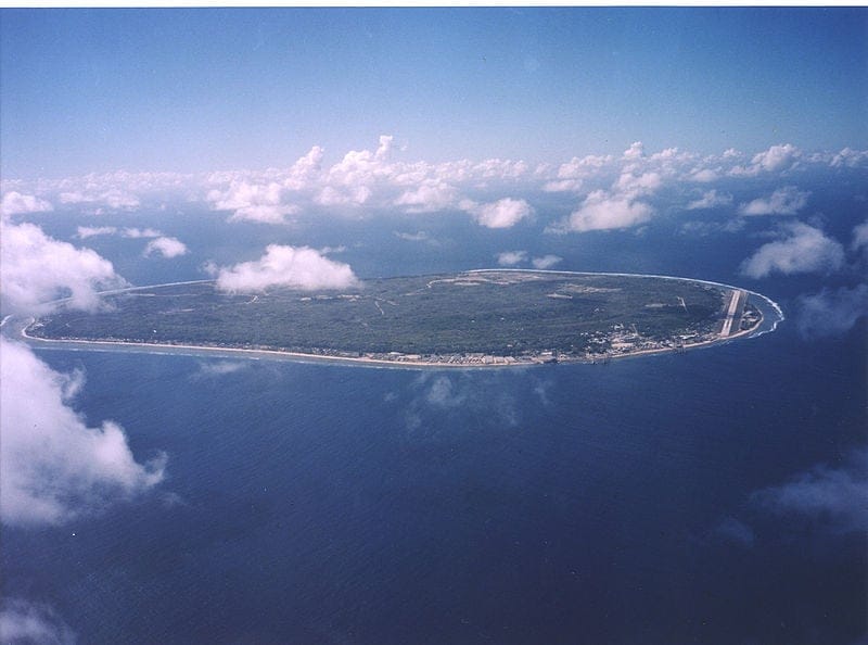 vista aérea de nauru