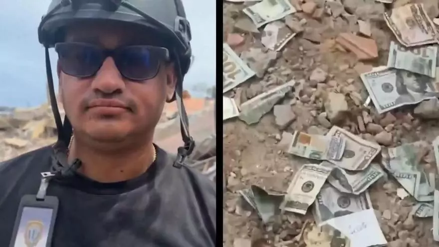 Detenidos cuatro policías en Venezuela por apropiarse de dinero encontrado entre escombros