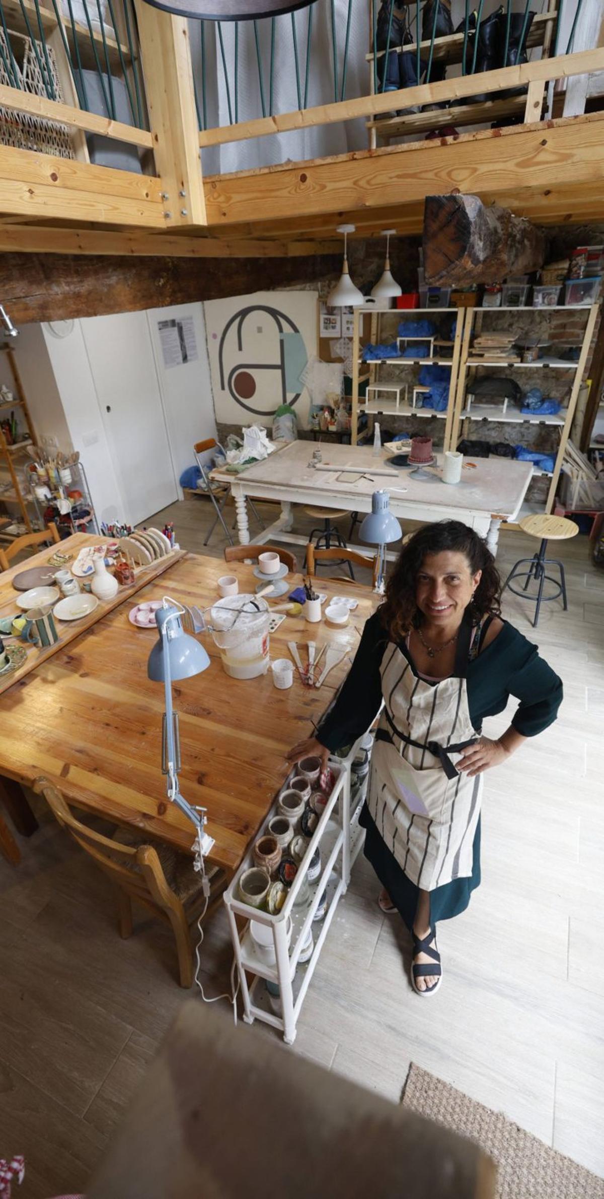 Esther Benajes, en el taller Balmori.