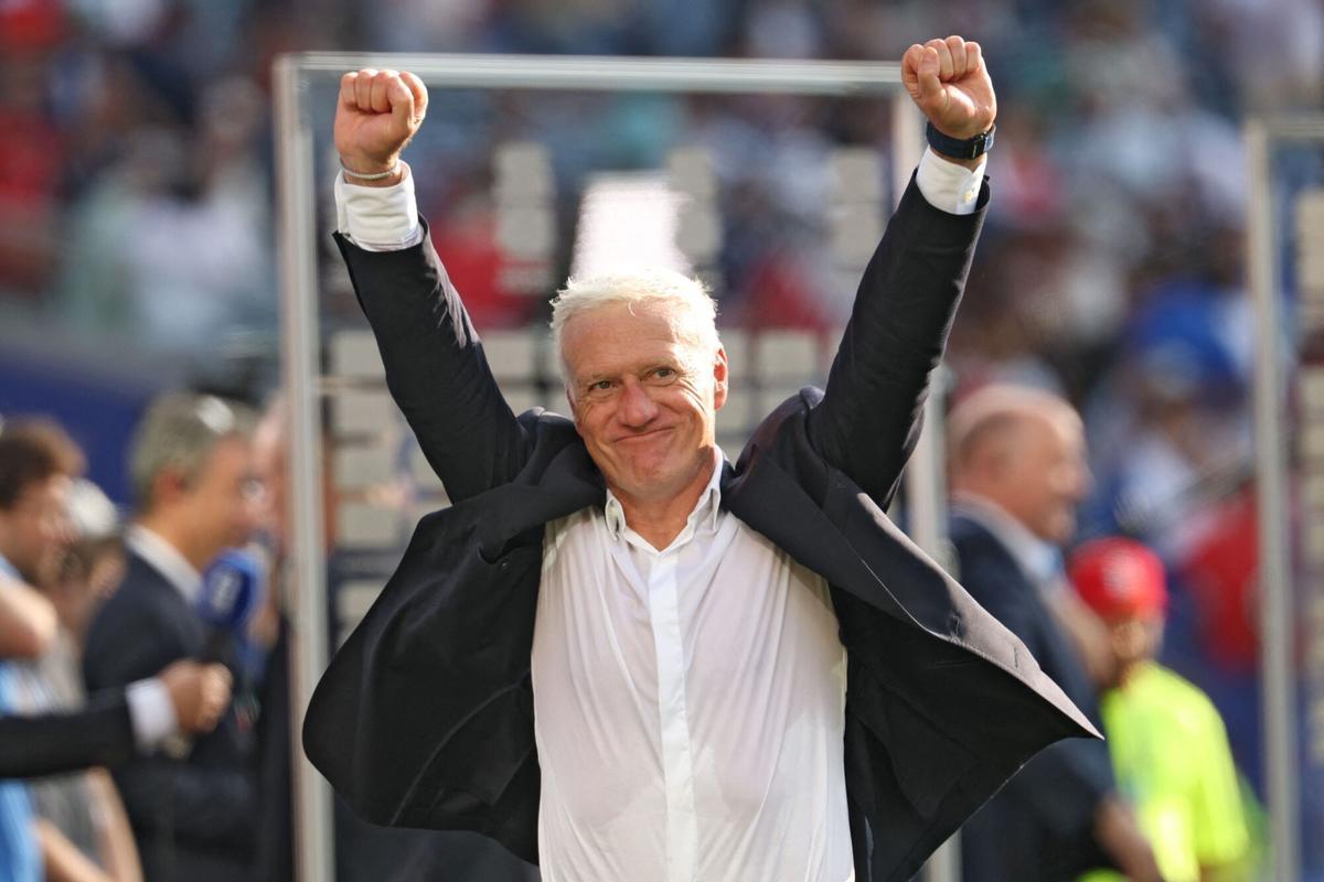 Deschamps celebra llegar a semifinales contra Marruecos.