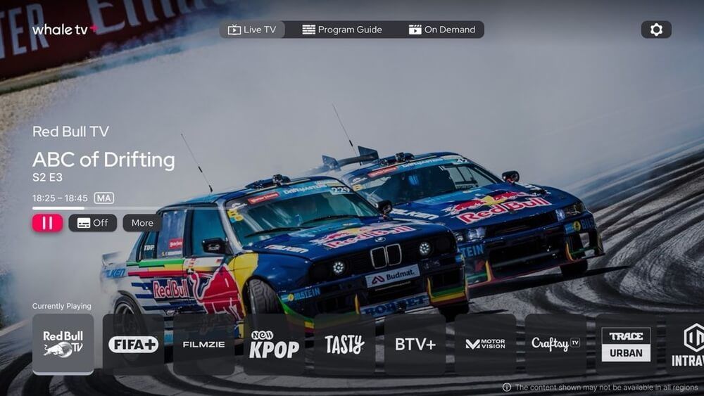 Canal de Red Bull TV en Whale TV+
