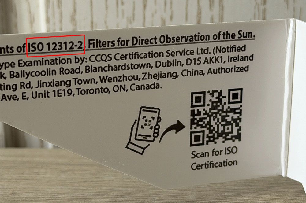 Gafas ISO 12312-2