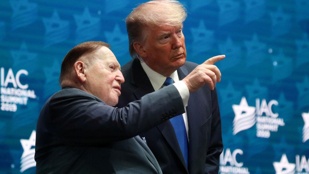 Sheldon Adelson con Donald Trump.