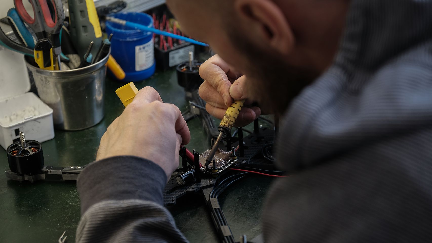 Fédorov fue el gran impulsor de la fabricación nacional de drones FPV, como el de la imagen, en fábricas ucranianas.