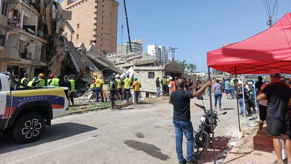 Zonas de búsqueda de sobrevivientes en La Guaira.